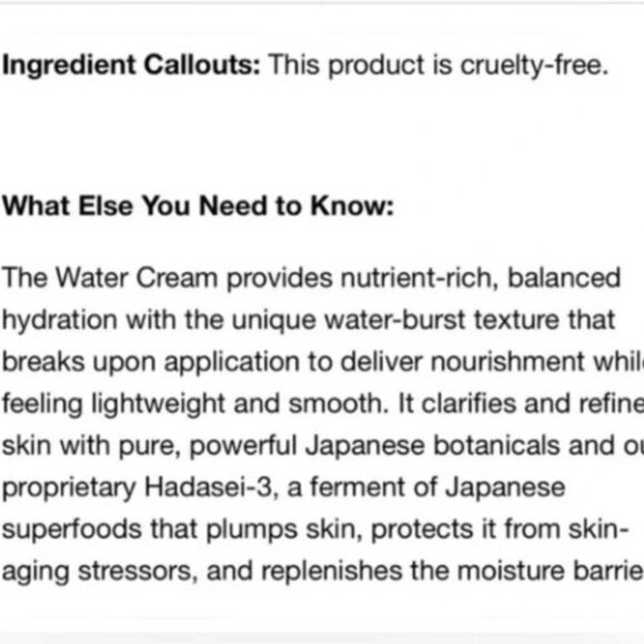 TATCHA The water Cream - mini - .34 Fl Oz - Picture 4 of 4